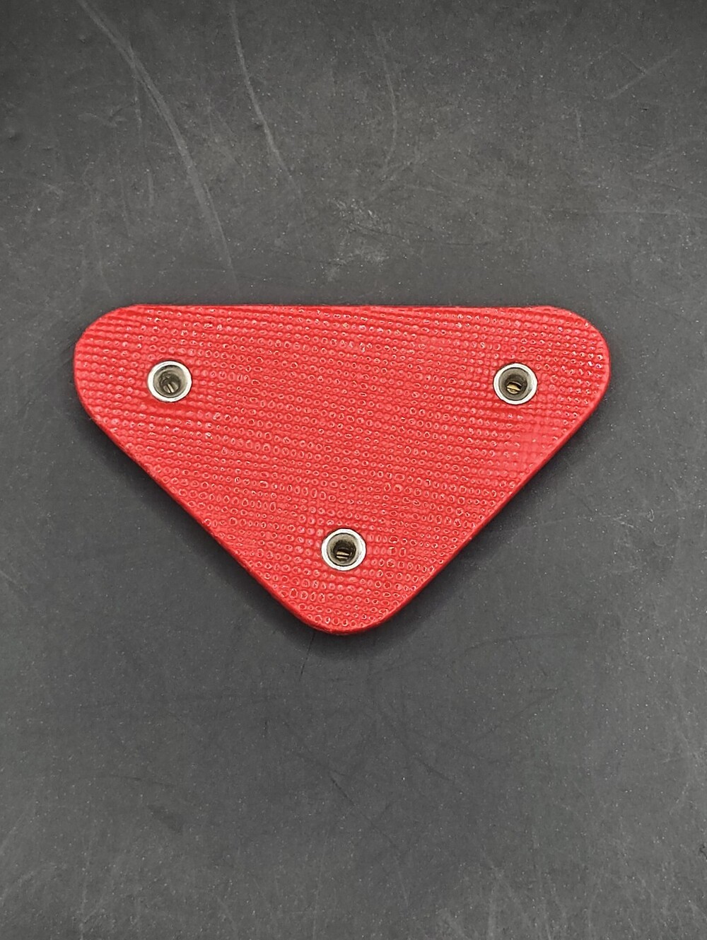 Red Prada Triangle Patch/Croc Charm - Picture 2 of 9